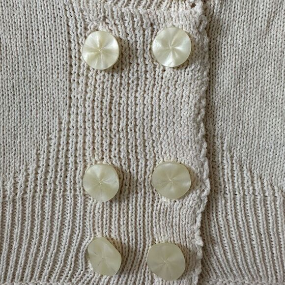 Anthropologie Knitted & Knotted Cottagecore Knit Top in Cream Medium - Picture 8 of 14